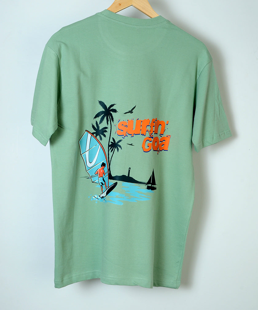 Surfin Goa Sage Green Oversized T-shirt