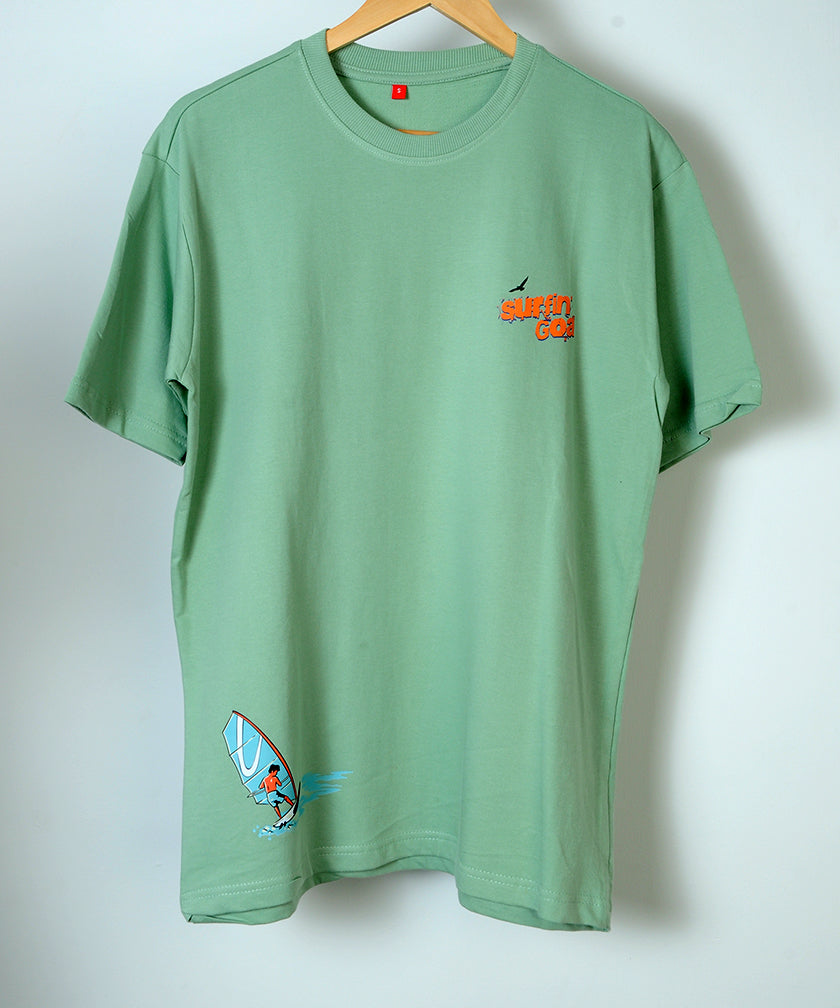 Surfin Goa Sage Green Oversized T-shirt