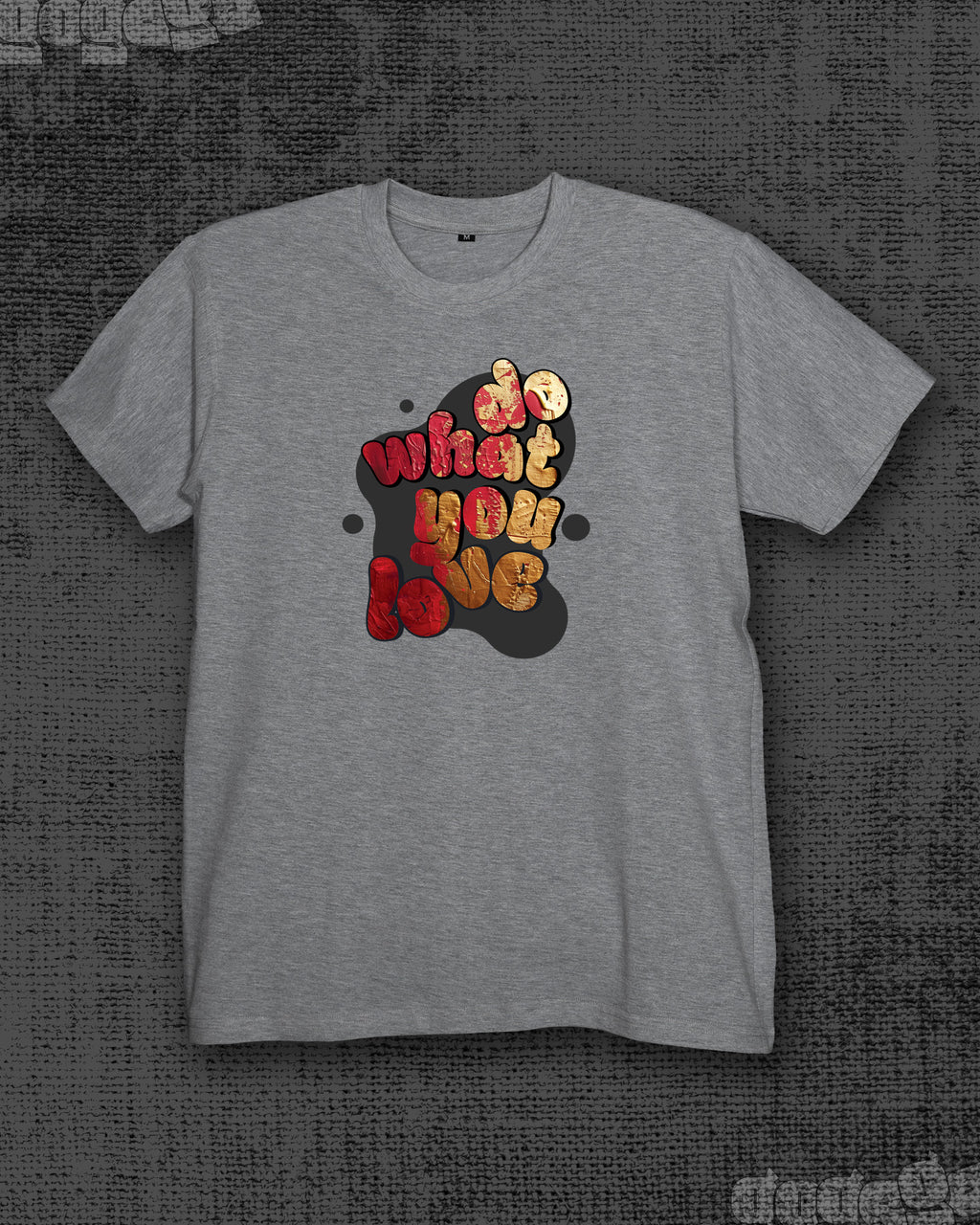 Do what you love Melange Grey Classic Fit T-shirt