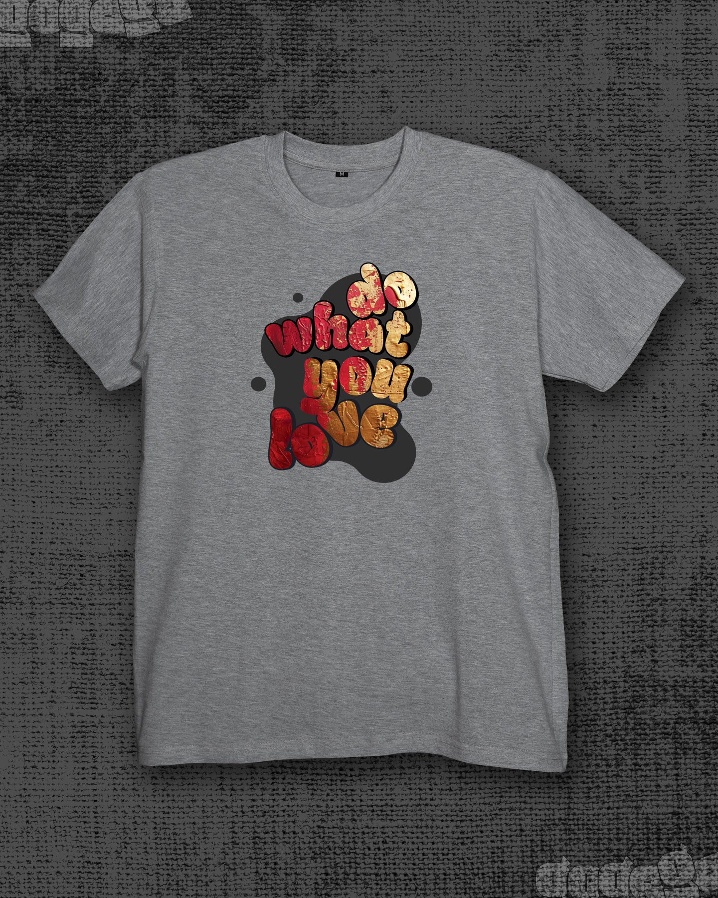 Do what you love Melange Grey Classic Fit T-shirt