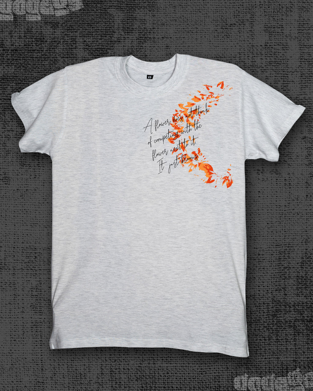 Just blooms Melange White Classic Fit T-shirt