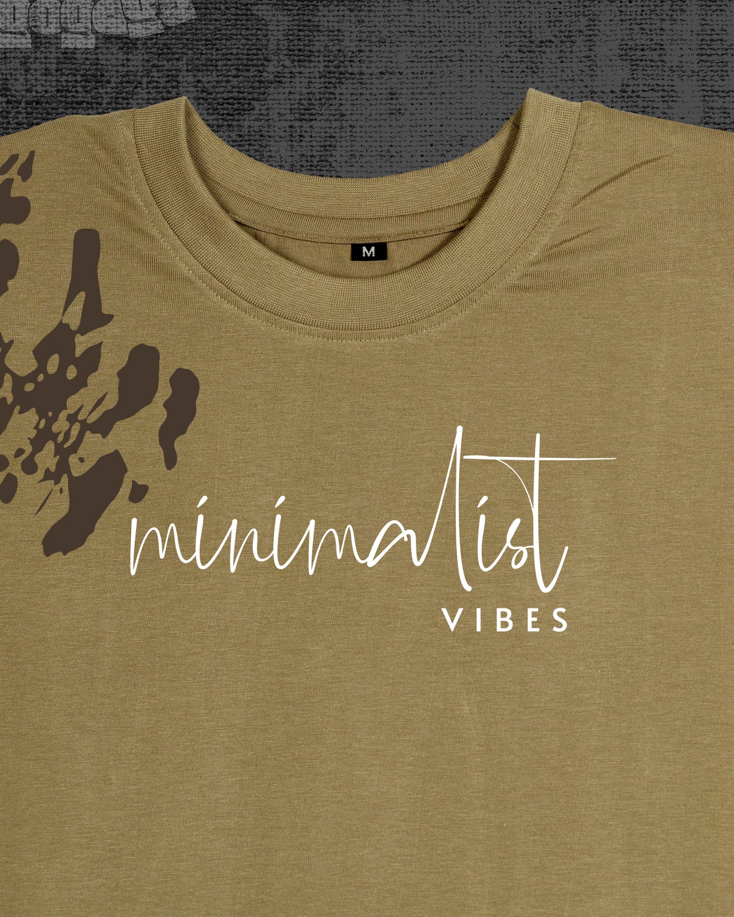 Minimalist vibes Dark Beige Classic Fit T-shirt