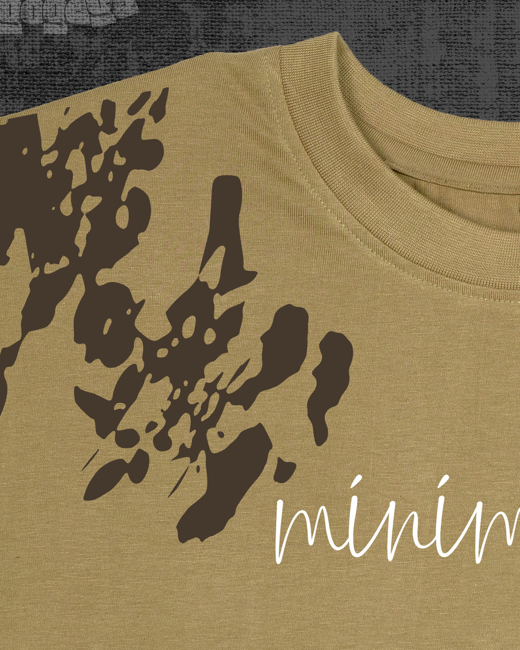 Minimalist vibes Dark Beige Classic Fit T-shirt