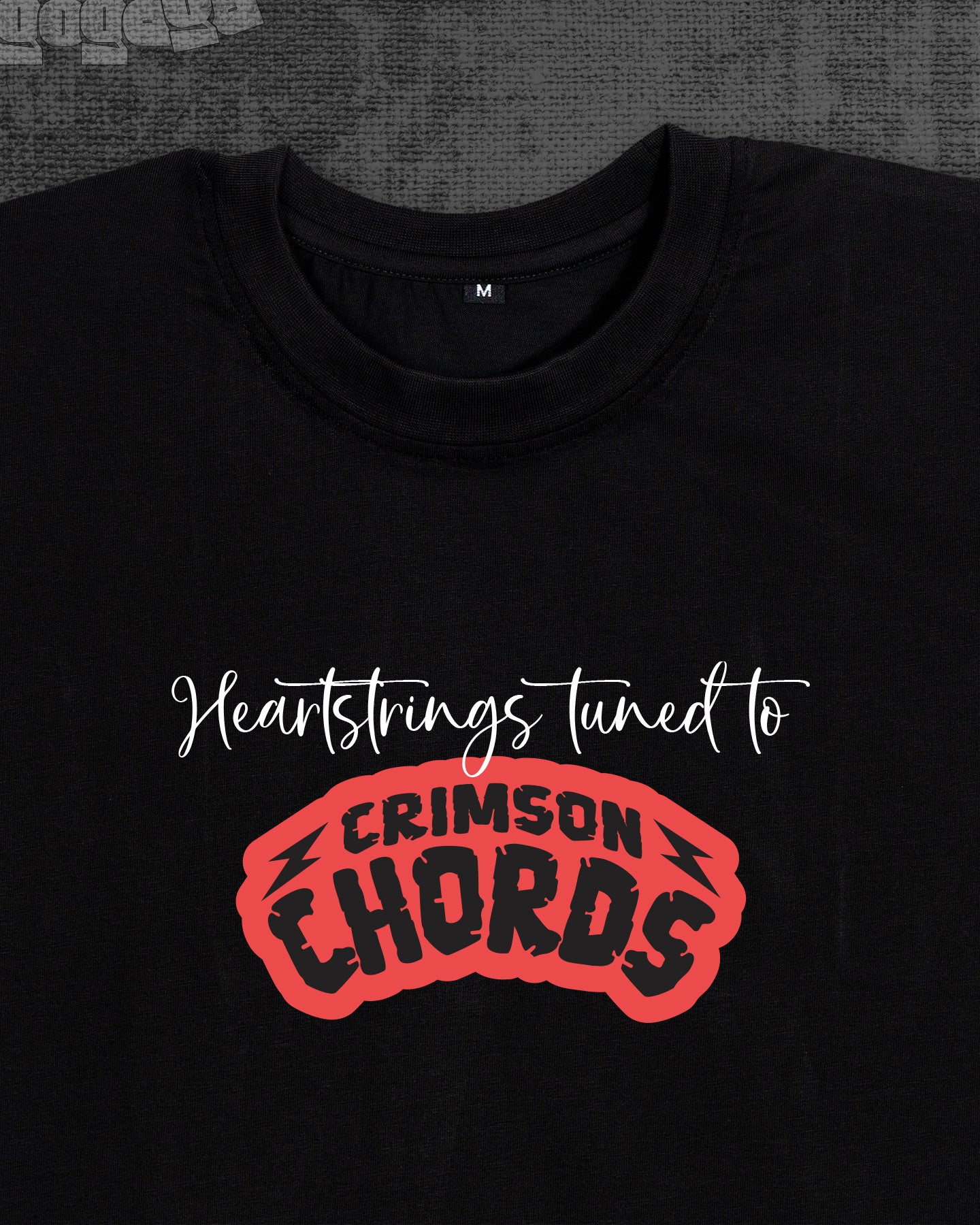 Crimson Chords Black Classic Fit T-shirt