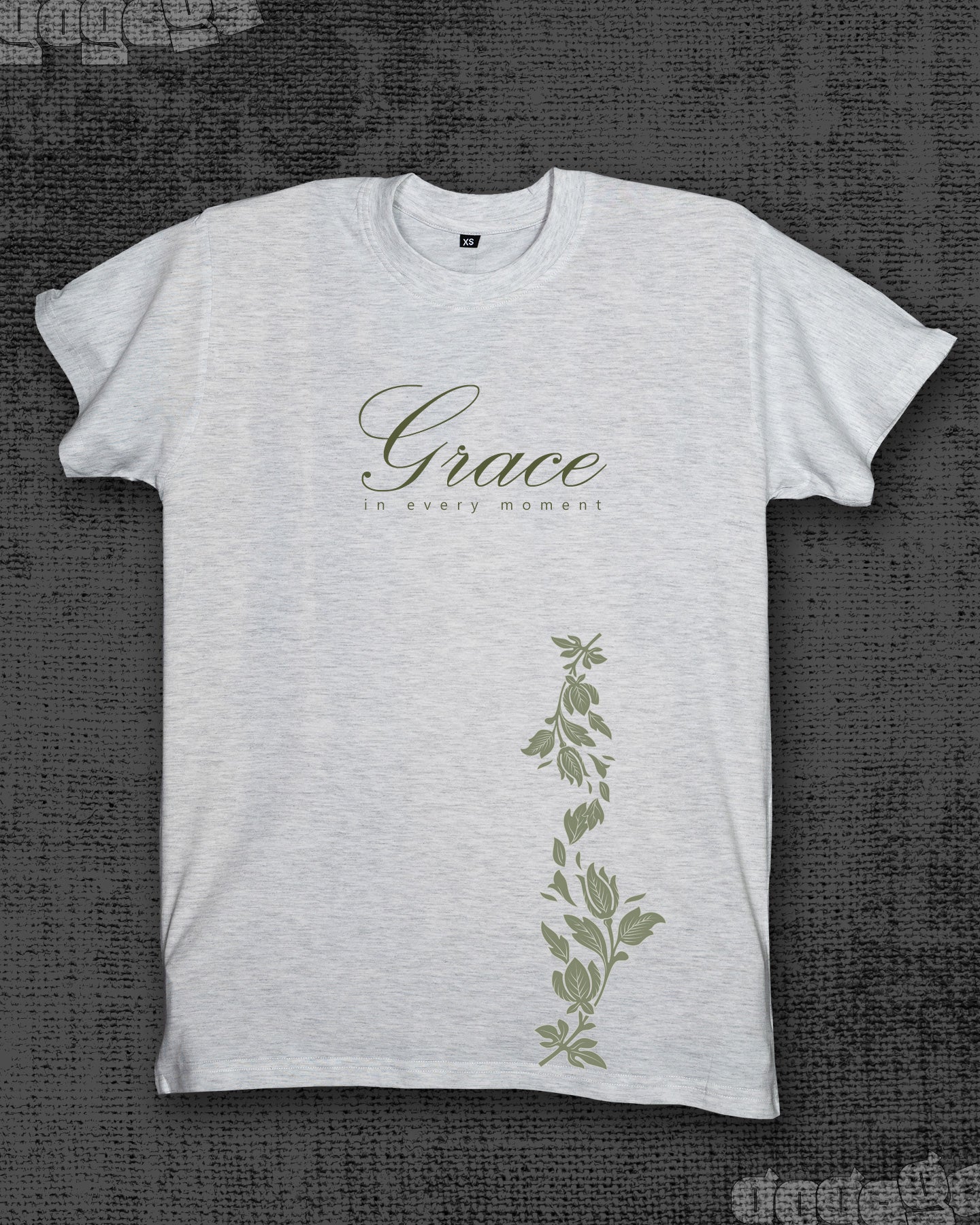 GRACE Melange White Classic Fit T-shirt