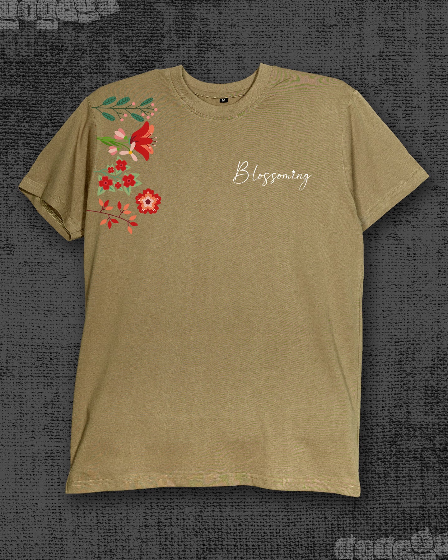 Blossoming Dark Beige Classic Fit T-shirt