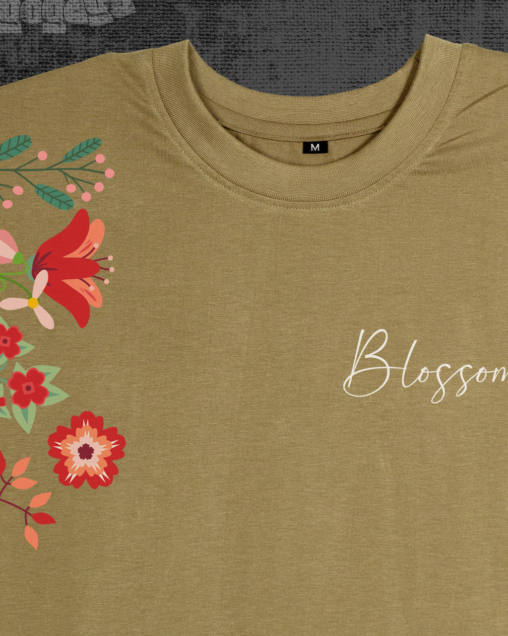 Blossoming Dark Beige Classic Fit T-shirt
