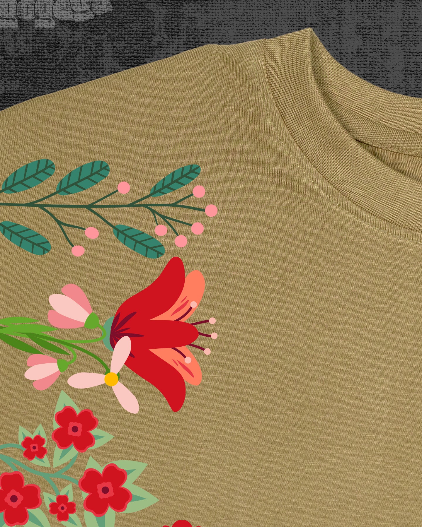 Blossoming Dark Beige Classic Fit T-shirt