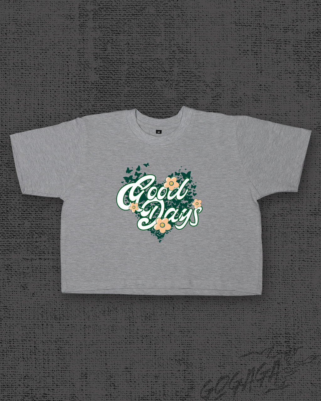 Good Days Melange Grey Crop Top