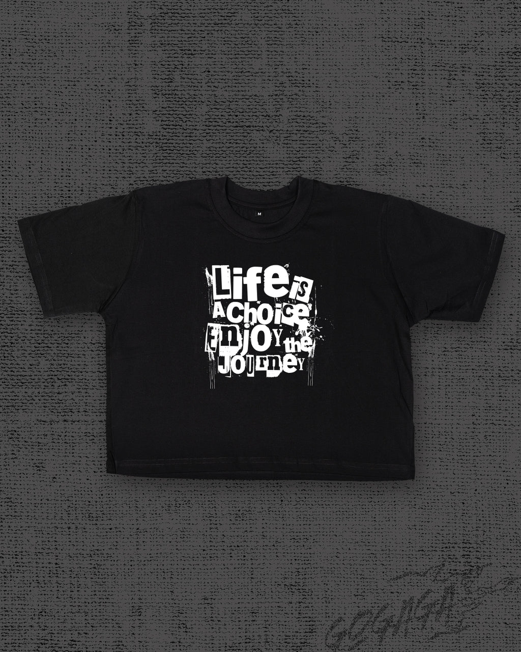 Life is a choice Black Crop Top