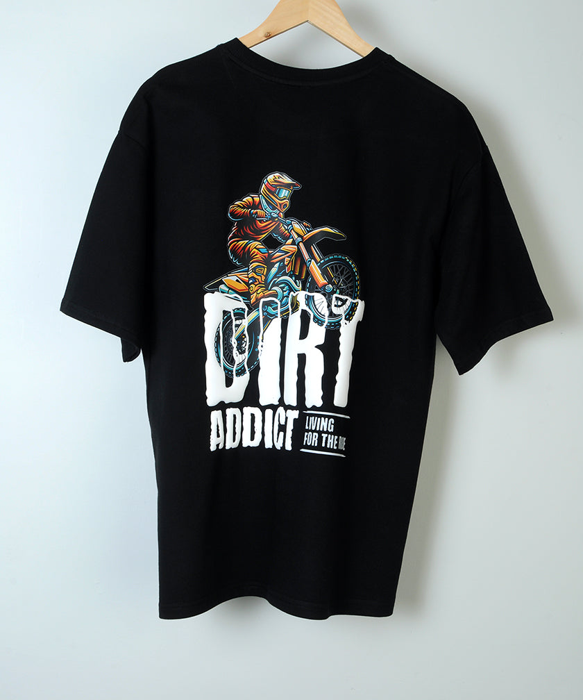 DIRT Addict  Black Heavyweight Oversized T-shirt
