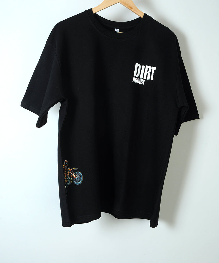 DIRT Addict  Black Heavyweight Oversized T-shirt