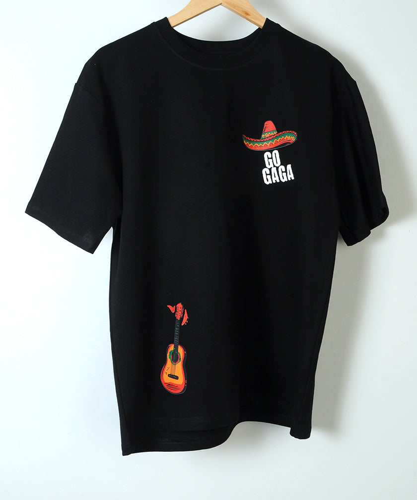 Gogaga Black Heavyweight Oversized T-shirt