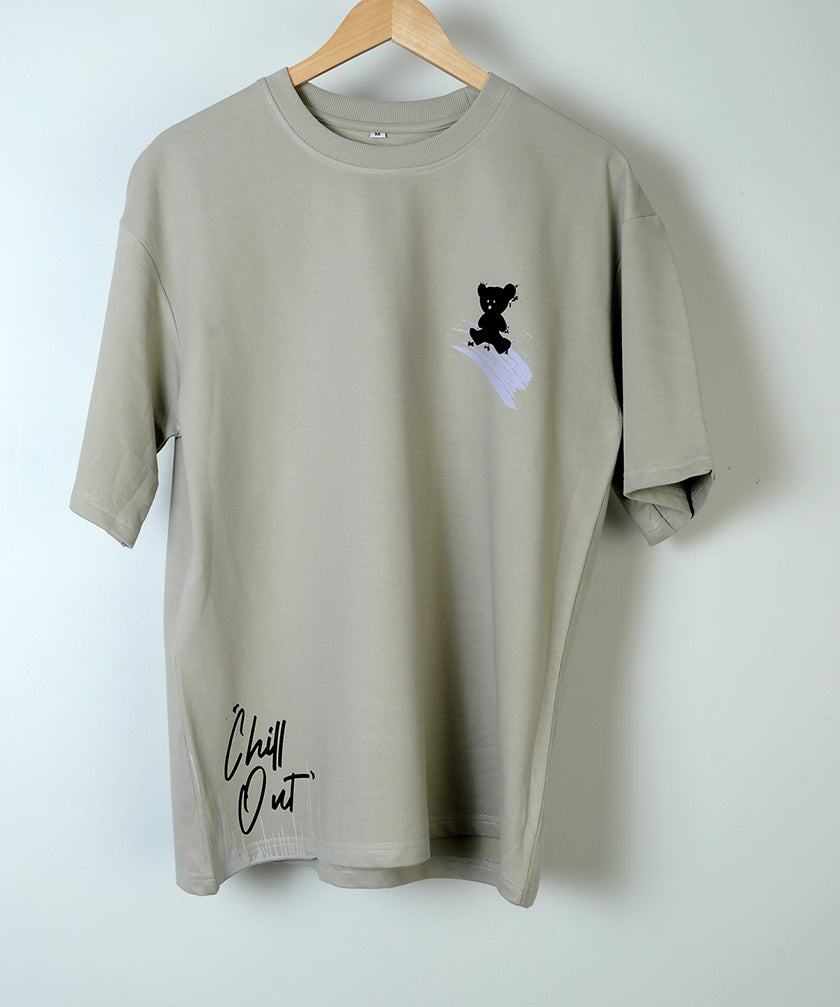 Cill Out Cement Grey Heavyweight Oversized T-shirt